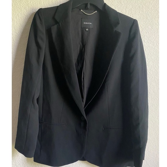 Artizia Babaton Single Breasted Peak Lapel Black Office Siren Work Blazer Size 4 - Picture 2 of 15
